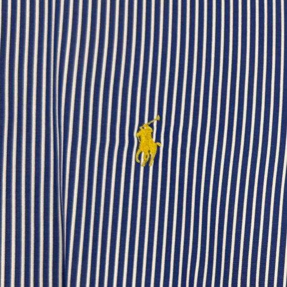 Ralph Lauren Shirt Men's Extra Large Long Sleeve Button-Down Shirt‎ Striped Blue - Picture 6 of 12